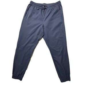 The North Face Mens Jogger Pants Large Blue Elastic Waist Articulated Knee EUC